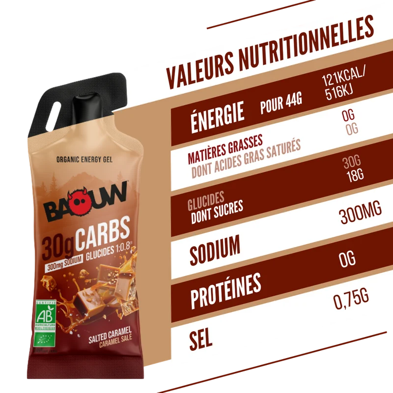 Gel Énergétique BAOUW Caramel Salé (44g)