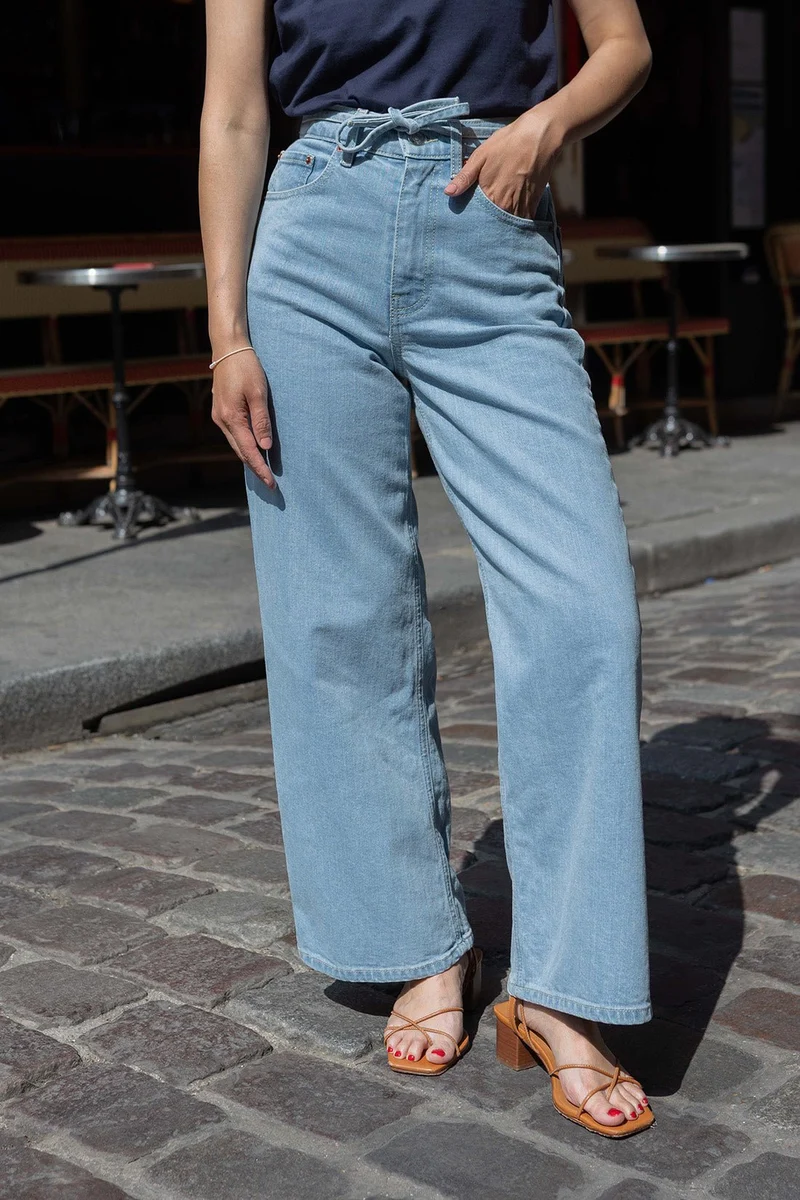 Jean wide Jenna - bleu clair