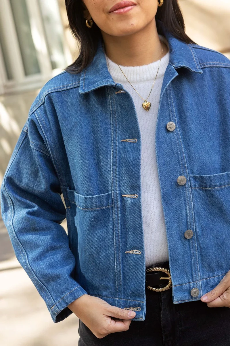Veste denim Melissa - bleu denim