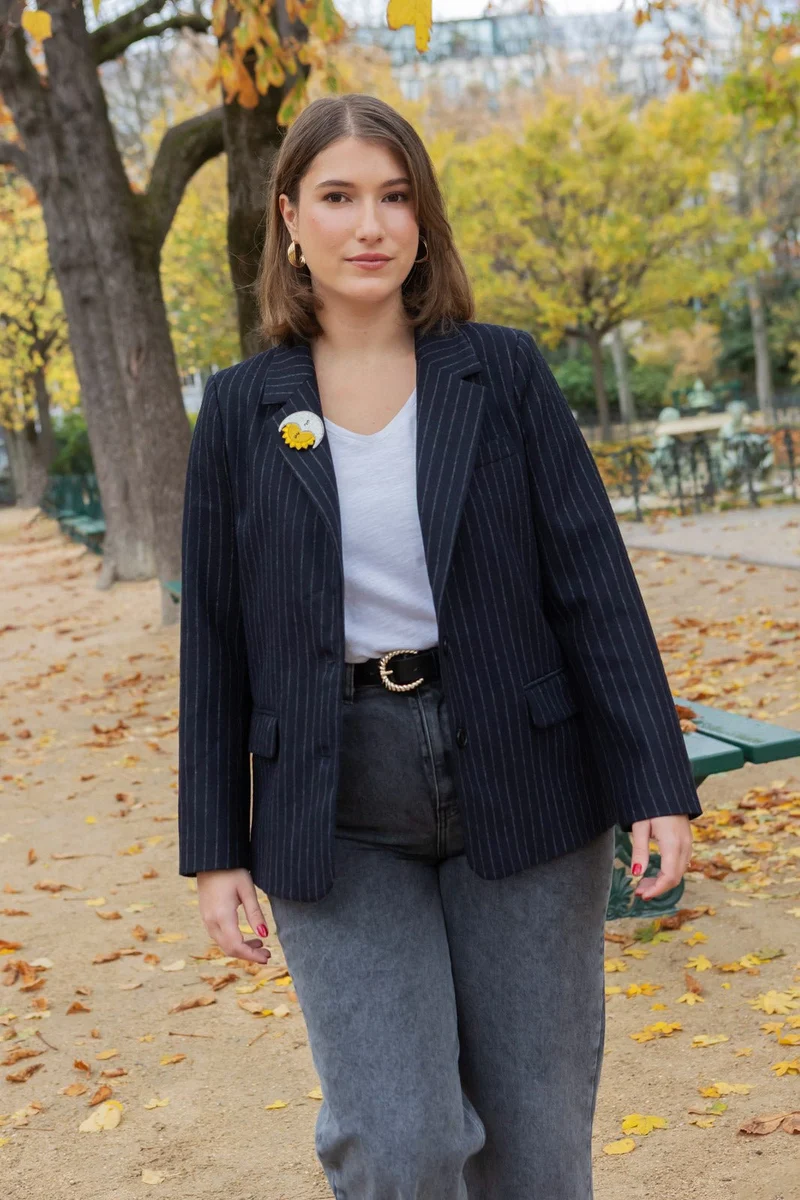 Veste Rosalind - marine rayures tennis