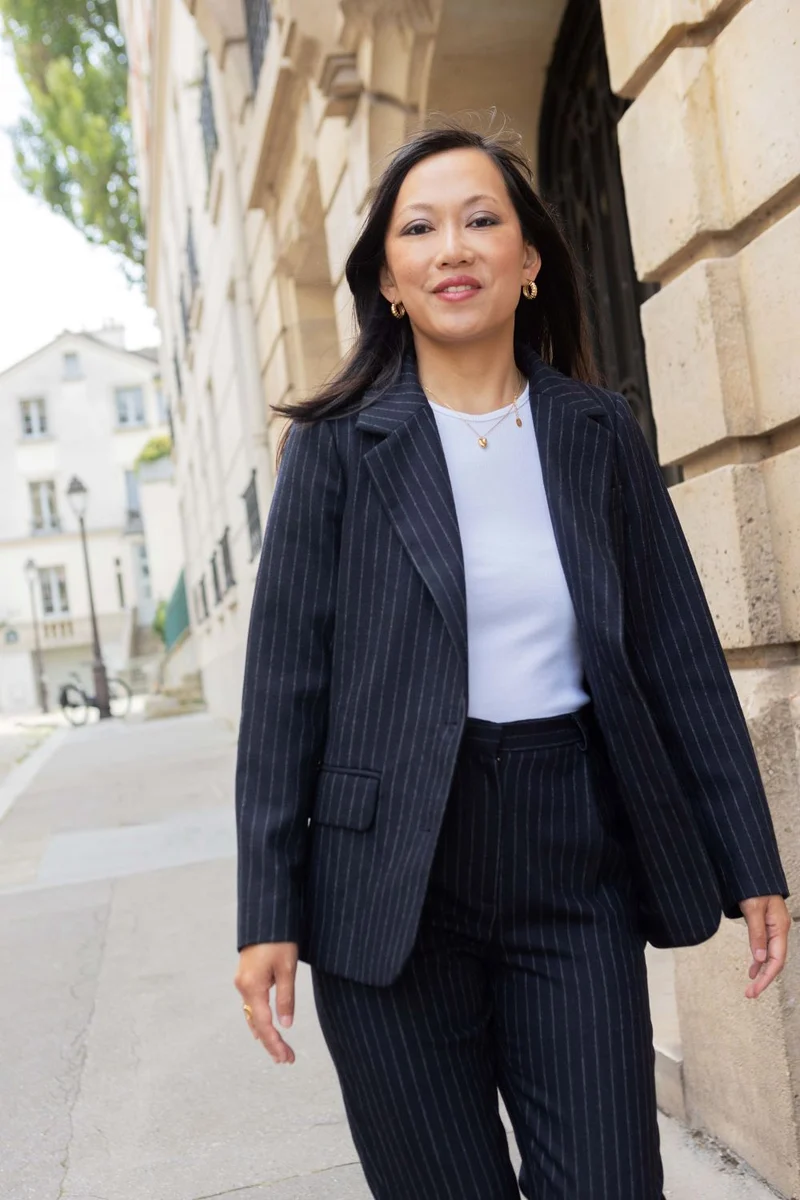 Veste Rosalind - marine rayures tennis