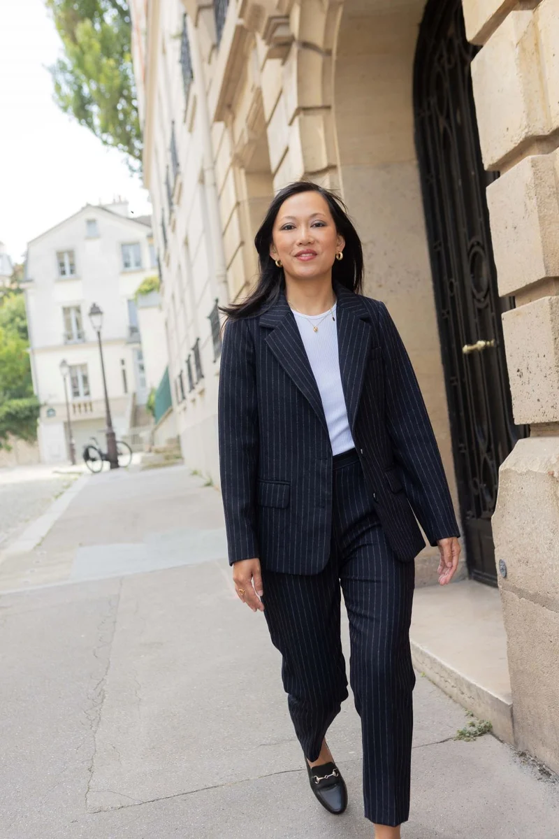 Veste Rosalind - marine rayures tennis