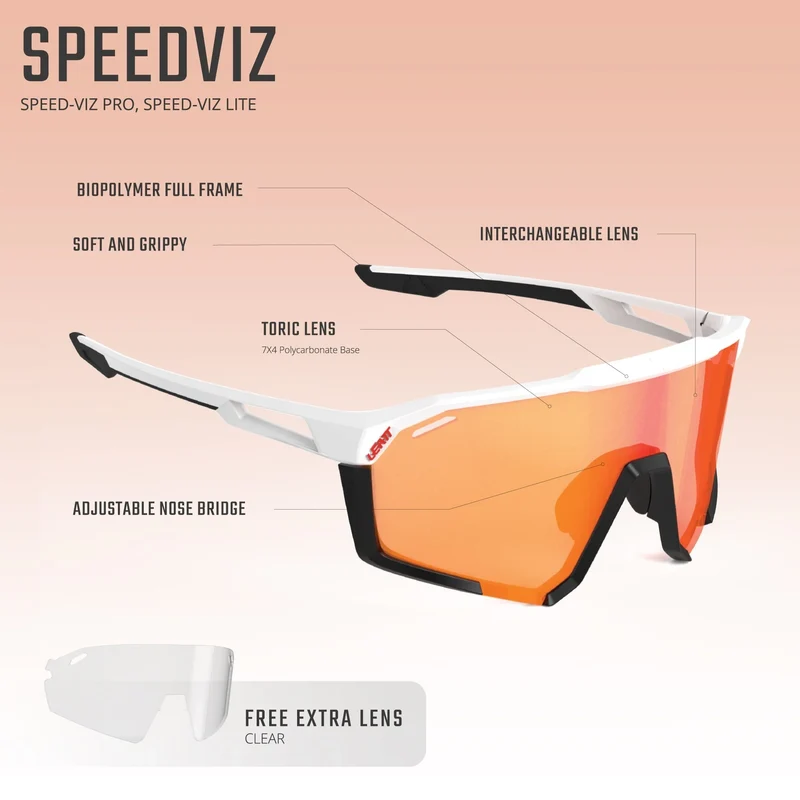 Lunettes LEATT SPEEDVIZ PRO Noir Verre Photochromique Iriz Cryztal Violet