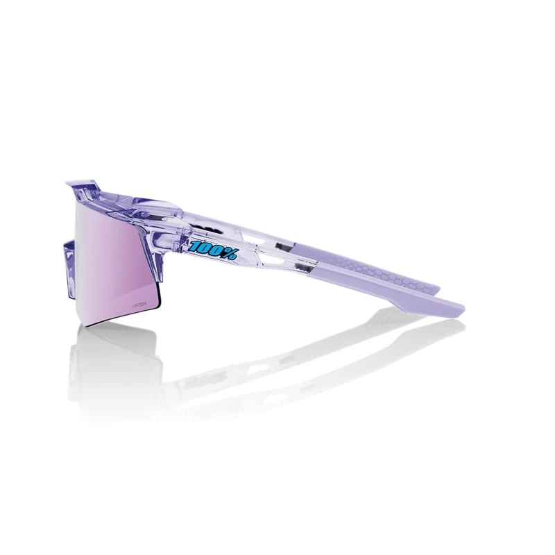 Lunettes 100% SPEEDCRAFT XS POLISHED Translucide Hiper Mirror Lavande