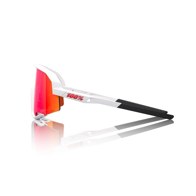 Lunettes 100% SLENDALE Soft Blanc Hiper Mirror Rouge