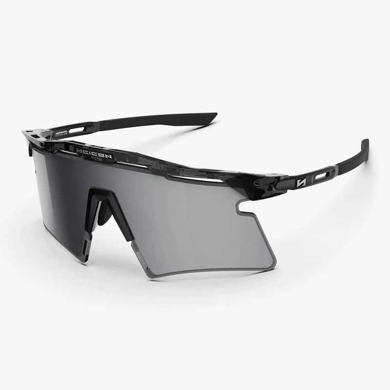 Lunettes SCICON AEROSHADE 2.0 TITANIUM Noir Crystal Gloss Verre Multimirror Silver + Pink