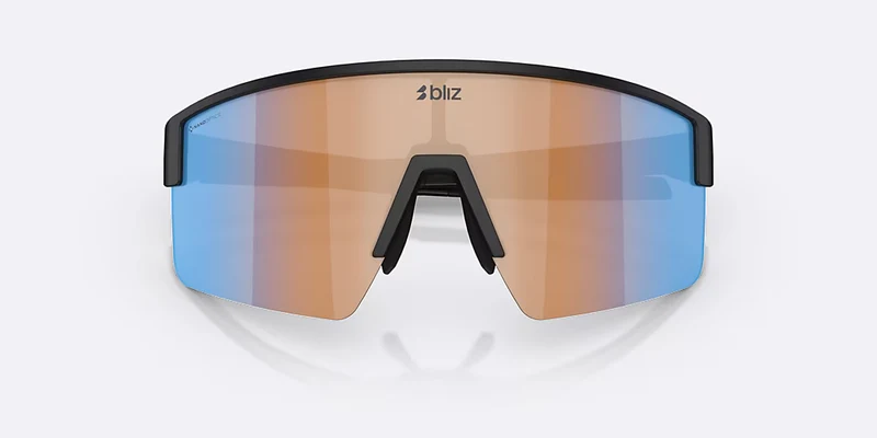 Lunettes BLIZ P004 Noir Matt Verre Coral/Orange Bleu Iridium