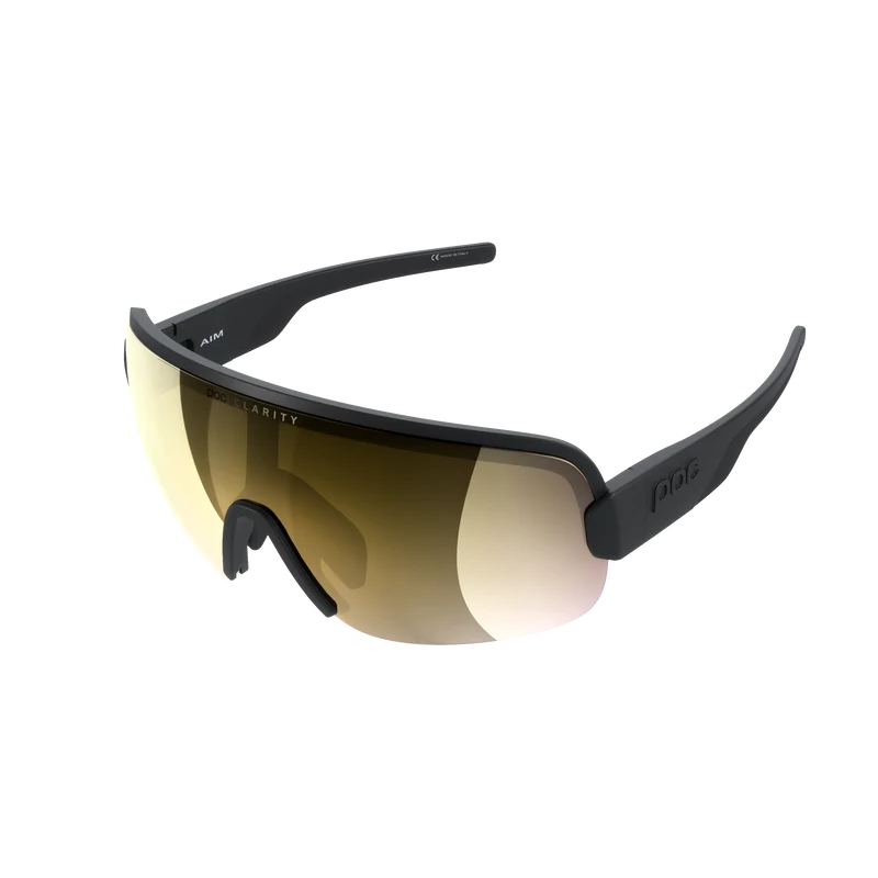 Lunettes POC AIM Noir Verre Clarity Road Partly Sunny Gold
