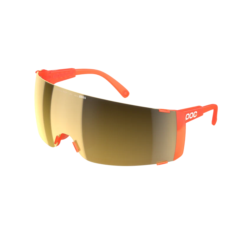 Lunettes POC PROPEL Fluorescent Orange Translucide Verre Clarity Road Sunny Gold