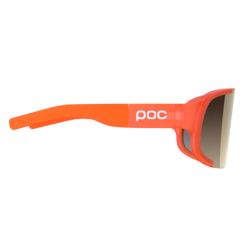 Lunettes POC ASPIRE MID Orange Fluo Translucide Verre Clarity Road Partly Sunny Gold
