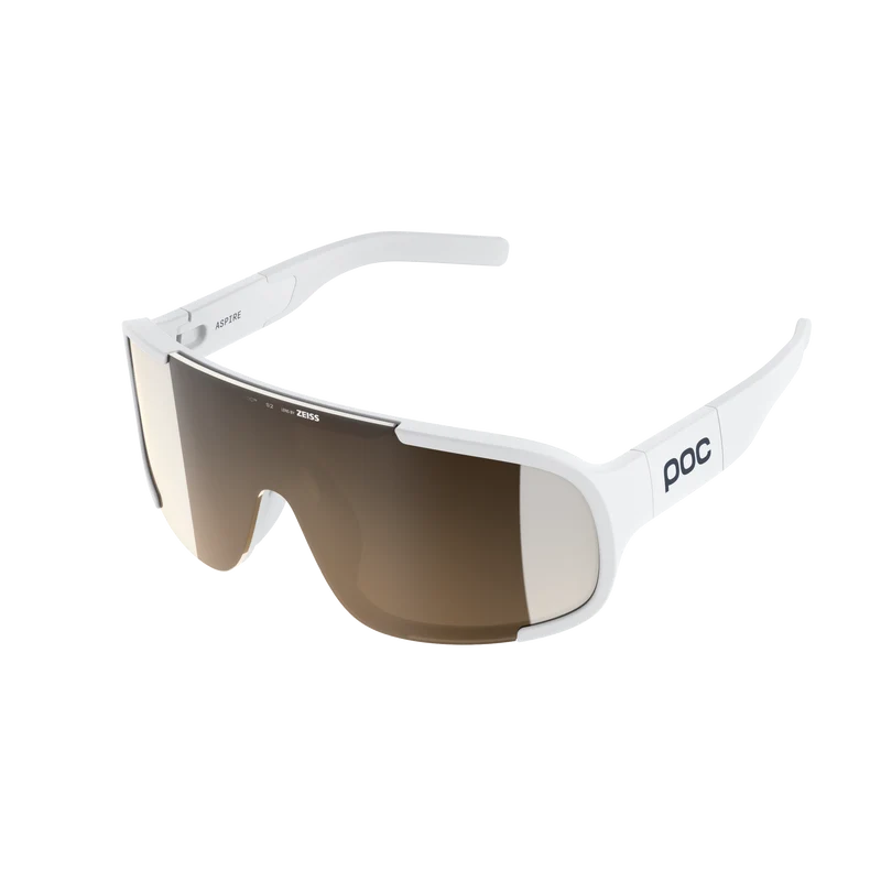 Lunettes POC ASPIRE MID Blanc Verre Clarity Trail Partly Sunny Silver