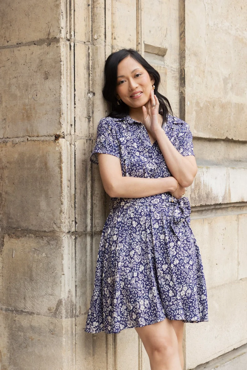 Robe Diane - fleuri bleu