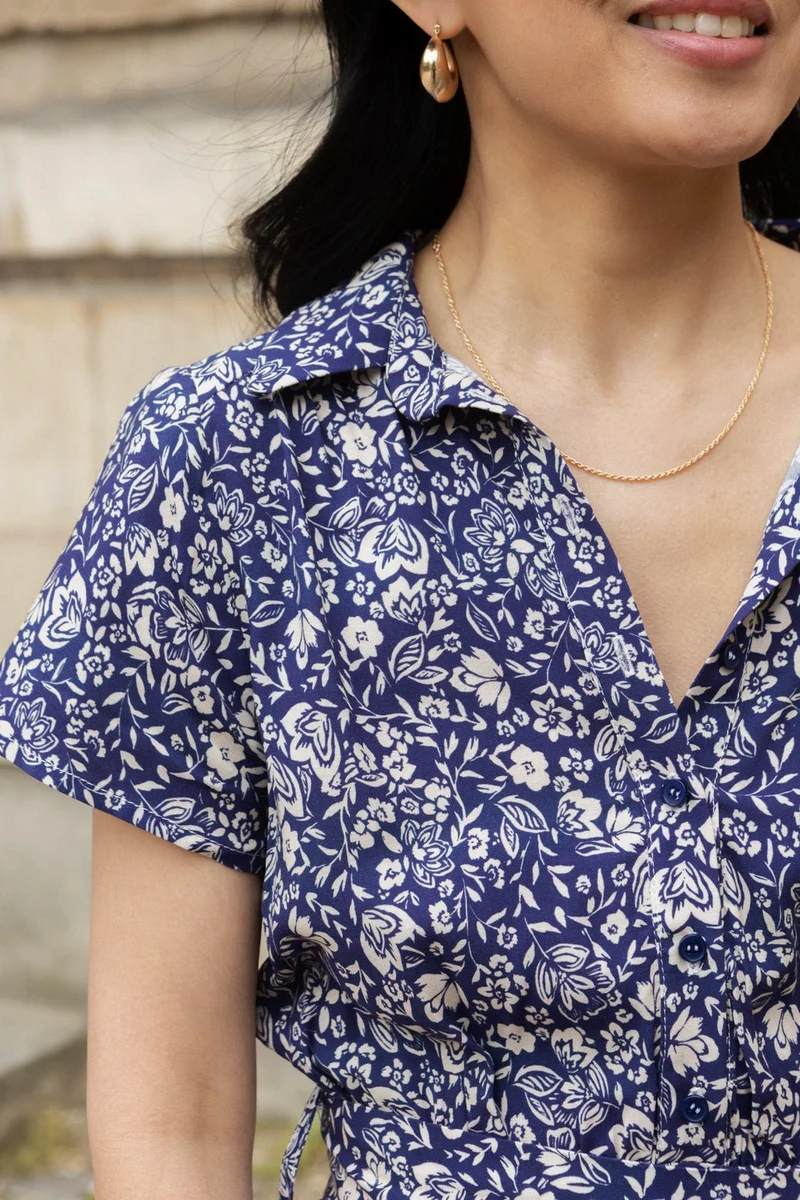 Robe Diane - fleuri bleu