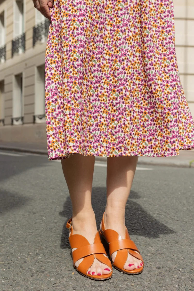Robe Giada - fleuri violet