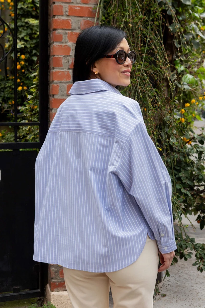 Chemise Sibylle - rayé bleu