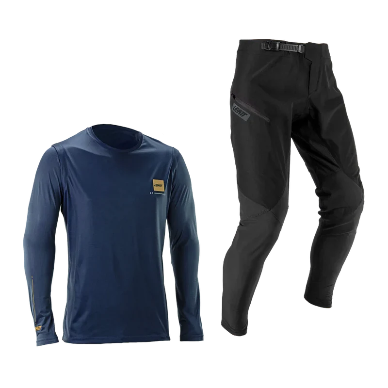 Kit Maillot + Pantalon LEATT MTB GRAVITY 1.0 Noir/Bleu