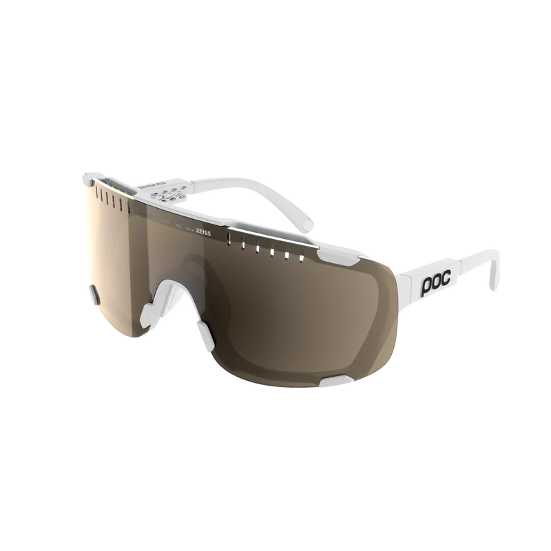 Lunettes POC DEVOUR MID Blanc Verre Clarity Trail Partly Sunny Silver