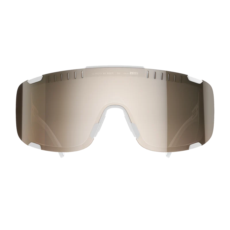Lunettes POC DEVOUR MID Blanc Verre Clarity Trail Partly Sunny Silver
