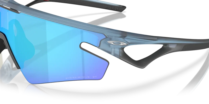Lunettes OAKLEY SPHAERA SLASH Matt Transparent Stone Verre Prizm Sapphire Polarized - OO9499-0336