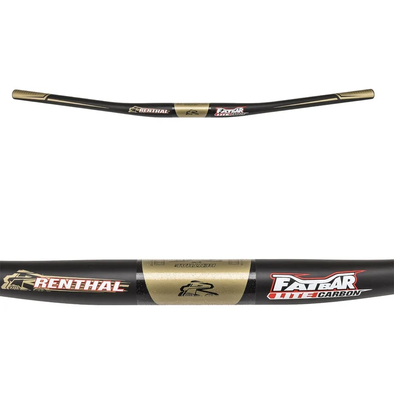 Cintre RENTHAL FATBAR LITE Carbone Rise Plat 780mm Noir