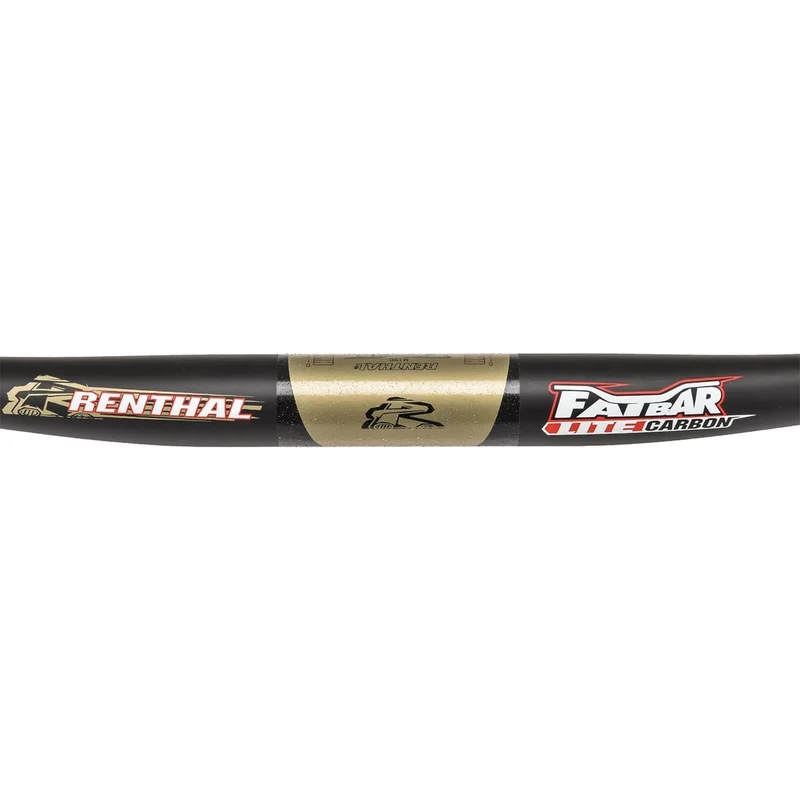 Cintre RENTHAL FATBAR LITE Carbone Rise Plat 780mm Noir