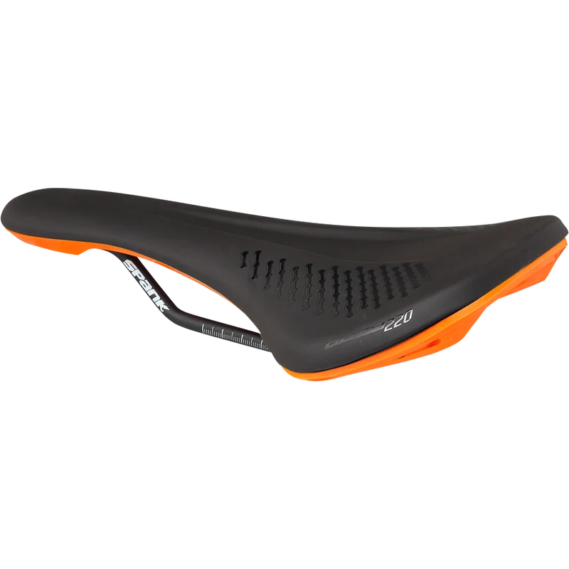Selle SPANK OOZY 220 144mm Rails CrN/Ti Orange