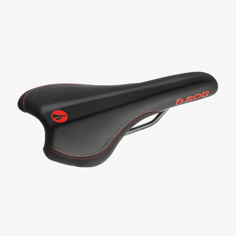 Selle SDG RADAR MTN Rails Titane-Alu Noir/Rouge