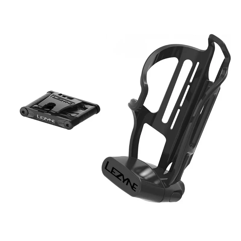 Porte-Bidon et Porte-Outils LEZYNE TUBELESS FLOW STORAGE (porte-outil. multi tool et kit de patch inclus)