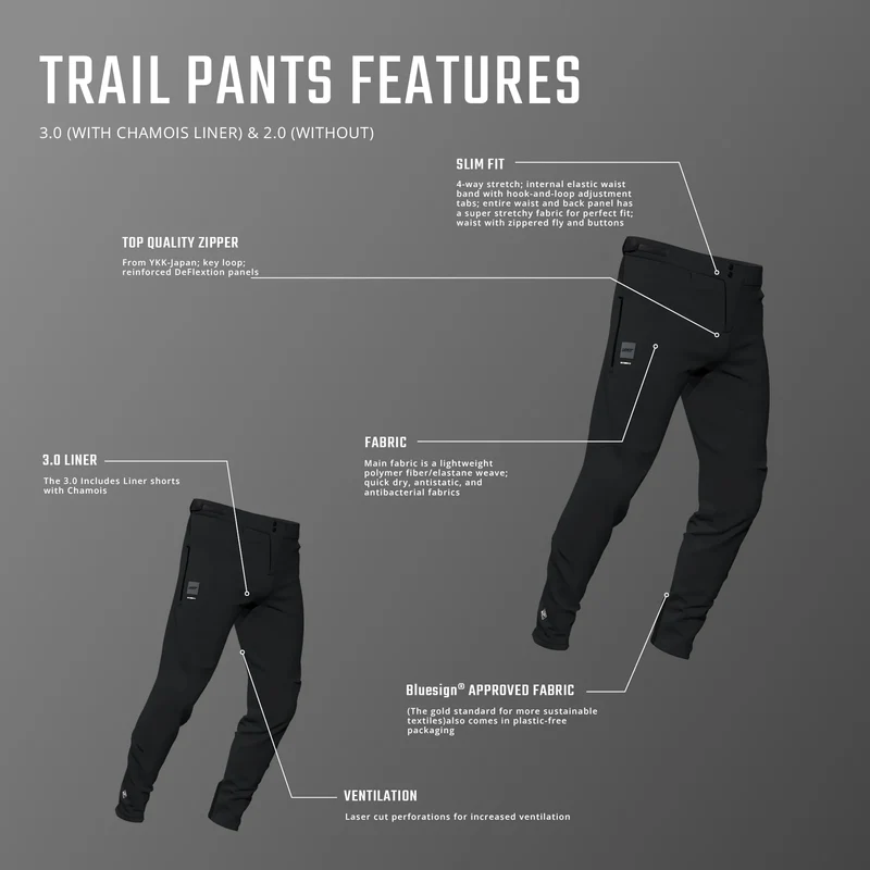 Pantalon LEATT MTB TRAIL 3.0 LINER Noir