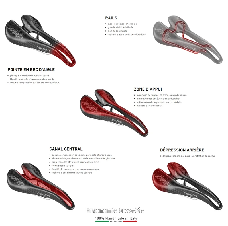 Selle SMP EVO30C Largeur 150mm Rails Inox Noir