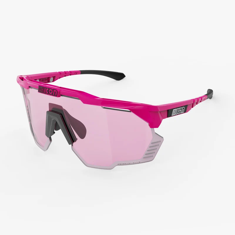 Lunettes SCICON AEROSHADE KUNKEN Rose Fluo Multimirror Bleu