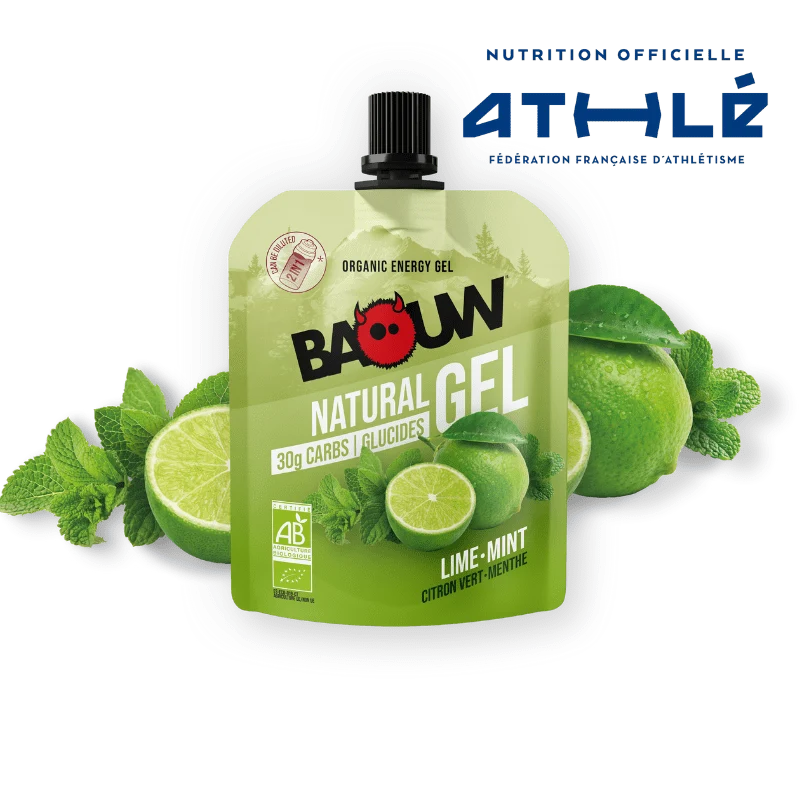 Gel Énergétique BAOUW BIO Citron Vert/Menthe (85g)