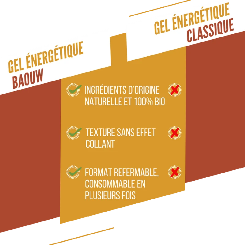 Gel Énergétique BAOUW BIO Ananas/Noix de Coco (85g)