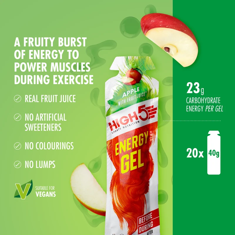 Gel Énergétique HIGH5 ENERGY GEL (40g) Pomme