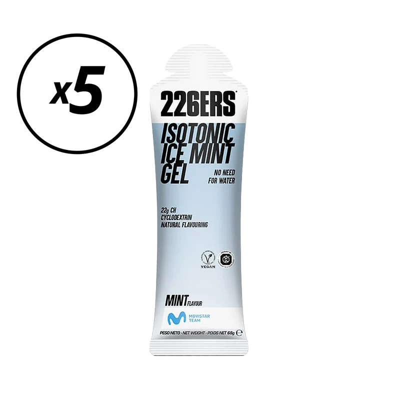 Lot de 5 Gels Énergétique 226ERS ISOTONIC (68G) Menthe DLUO Dépassée