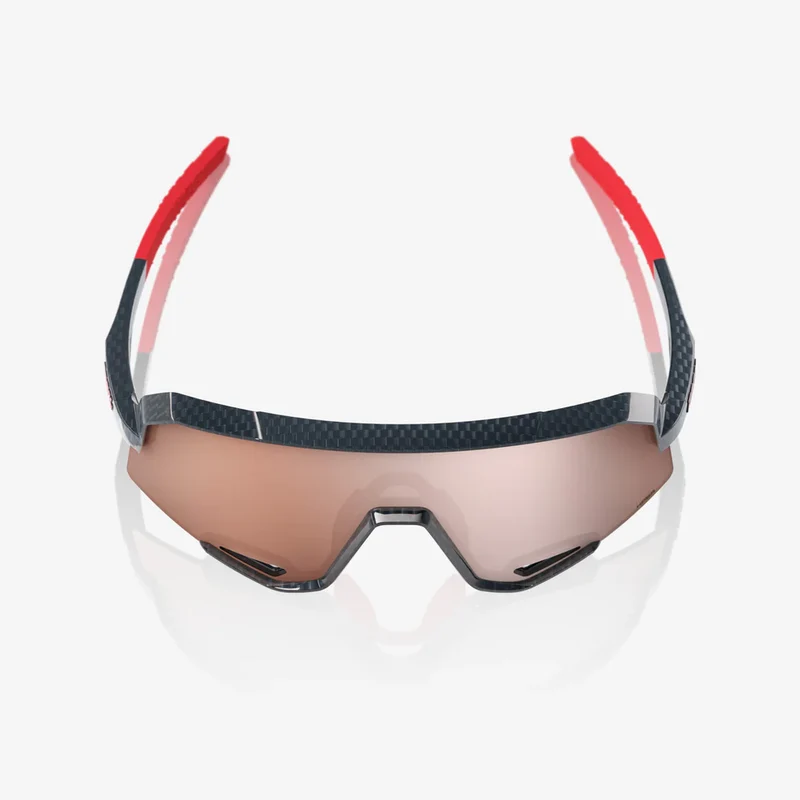 Lunettes 100% SLENDALE Noir Carbon Hiper Mirror Argent