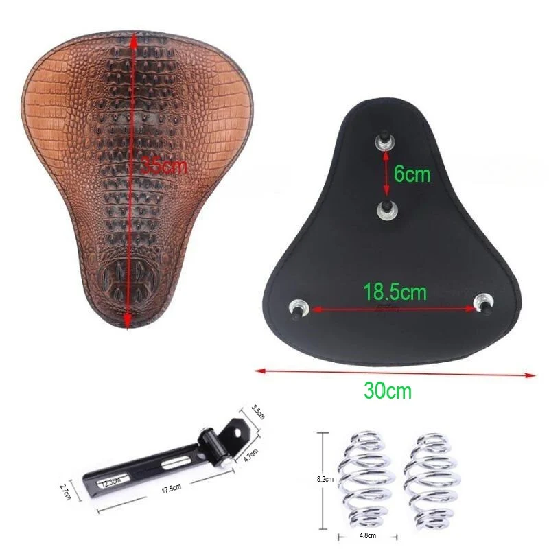 Selle de moto - vintage croco