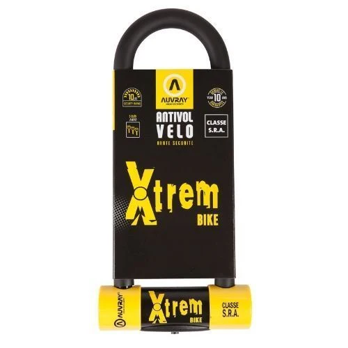 Antivol U Auvray Xtrem Bike SRA – 80 x 250 mm Ø16 mm – Haute sécurité, anse réversible en acier trempé