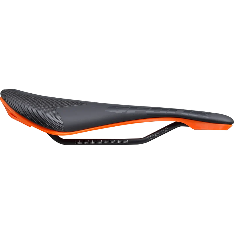 Selle SPANK SPIKE 160 Cuir Rails CrMo Orange