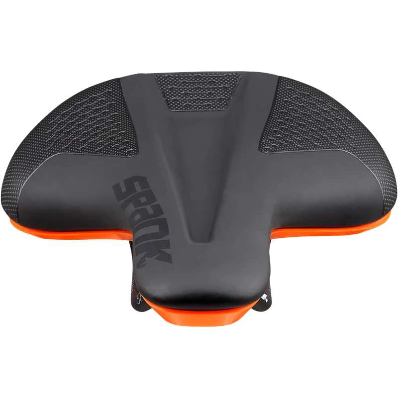 Selle SPANK SPIKE 160 Cuir Rails CrMo Orange