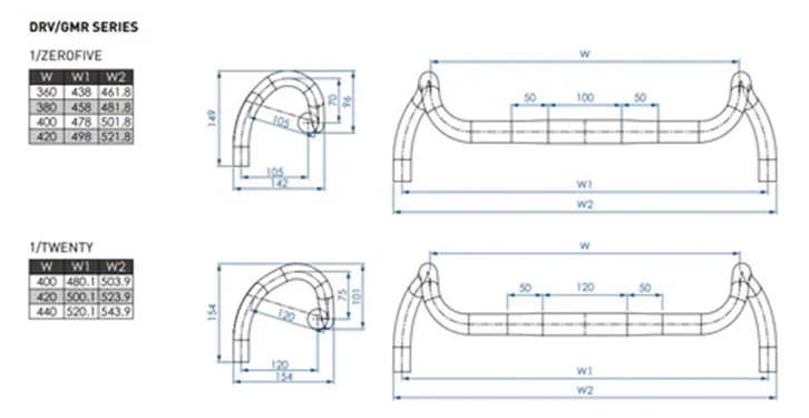 Cintre Gravel PROFILE DESIGN DRV/GMR Drop 105