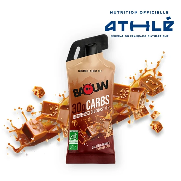 Baouw Gels Énergétiques Sticks BIO (44g) - Caramel Salé
