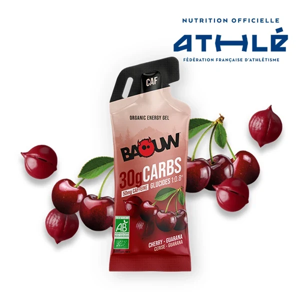 Baouw Gels Énergétiques Sticks BIO (44g) - Cerise & Guarana