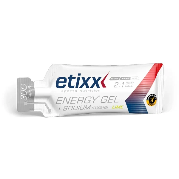 Energy Gel + Sodium (40ml) - Lime