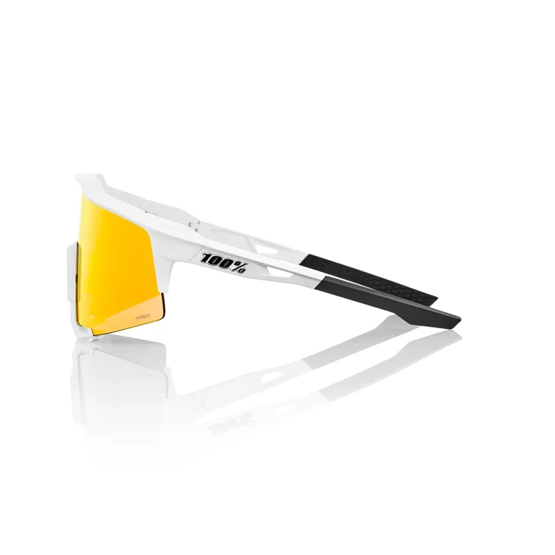 Lunettes 100% SPEEDCRAFT Soft Blanc Hiper Mirror Rouge