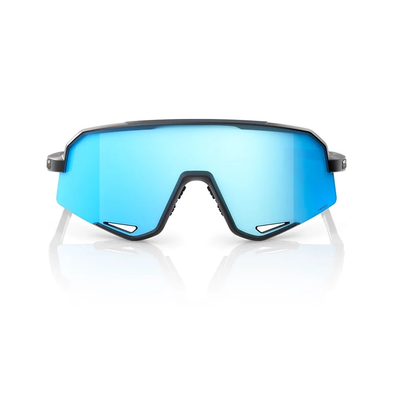 Lunettes 100% SLENDALE Noir Matt Hipper Mirror Bleu