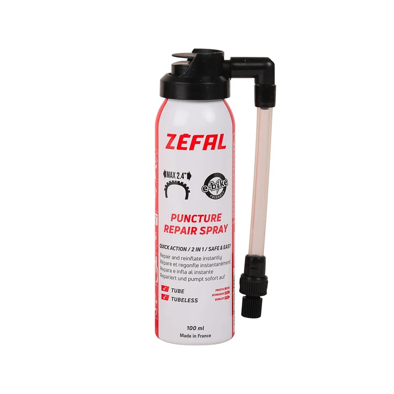 Bombe Réparation Crevaison ZEFAL REPAIR (100 ml. 2.2") + Support de Cadre