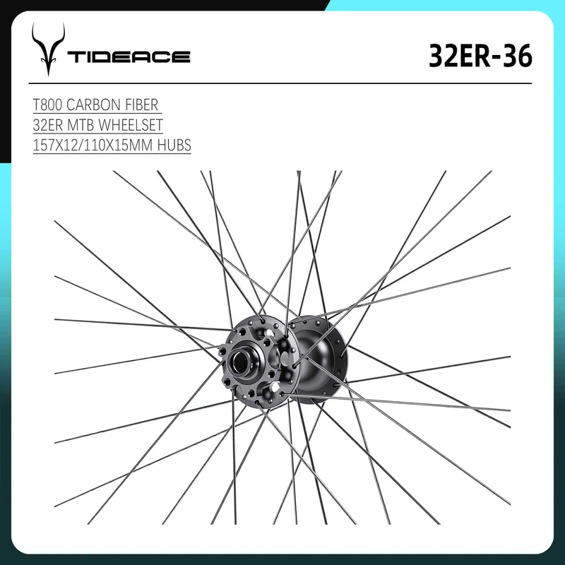 Roues VTT carbone 32 pouces