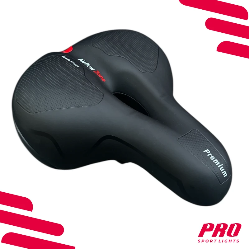 Fietszadel Unisex Selle Comfort Zadel Dames Heren Fiets - Royal Zwart