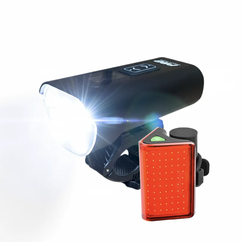 Fietsverlichting USB Oplaadbaar Set 2200 en 300 Lumen Koplamp en Achterlicht